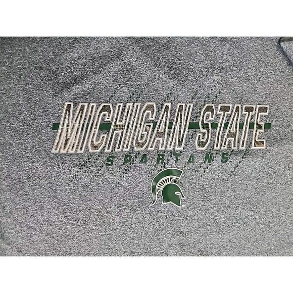 Men's Michigan State Spartans Crew Neck SS Heather Gray Tee Shirt XL - Picture 5 of 6